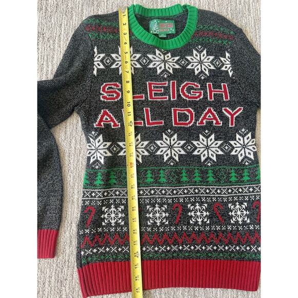 NWT Ugly Christmas Sweater long sleeve, Christmas Party, Sleigh All Day, Sz S - Picture 7 of 8